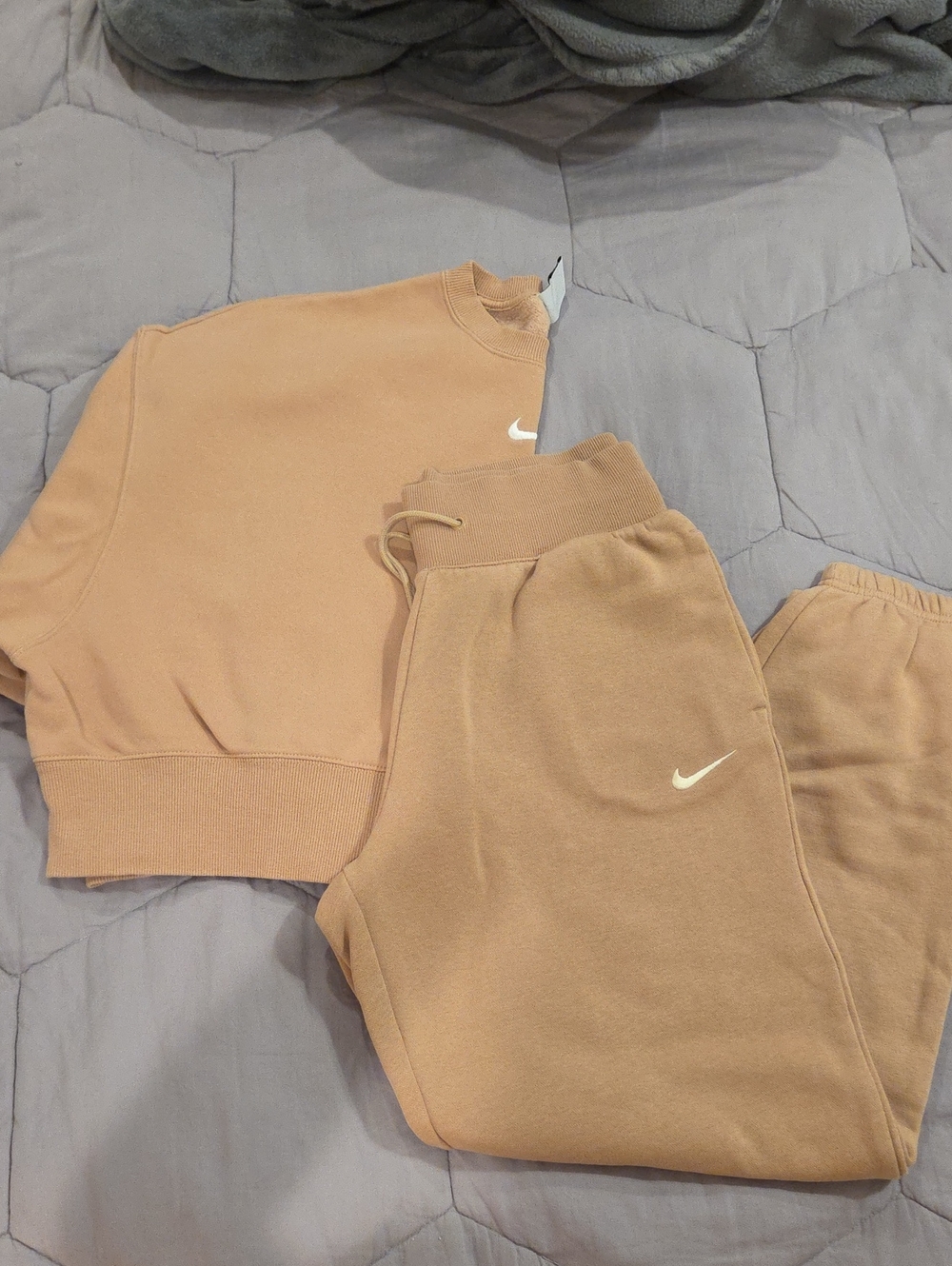 Nike Tan Women's Sweatshirt and Joggers Set